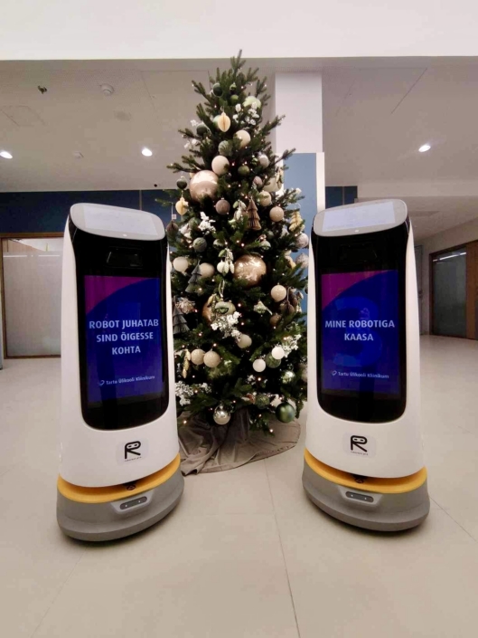 Linda ja Kalev robotid Tartu Ülikooli Kliinikumis